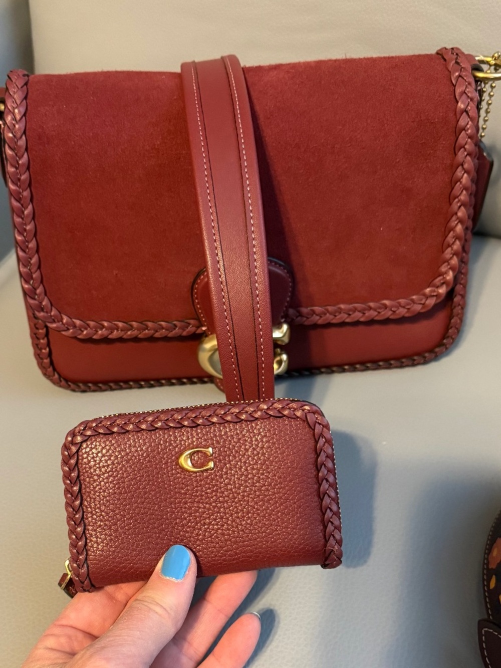 Coach Suede Soft Tabby and Wallet Braid Detail - Picture 13 of 16